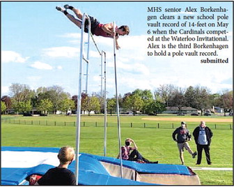 Borkenhagen Breaks Pole Vault Record,  MHS Girls Fourth at Waterloo