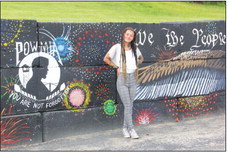 Patriotic Mural Added  To Gas Station Near  Mt. Calvary