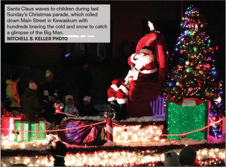 Kewaskum Christmas Parade  Packed with People and Good Cheer