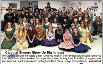 The Cardinal Singers are Back to Work, or rather, the Stage