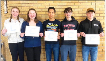 C.H.S. April Students of the Month