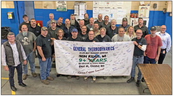 Safety Award Presented to General  ThermoDynamics, Iron Ridge